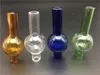 Bouchon de carburateur de bulle de verre coloré universel dôme de boule ronde pour les conduites d'eau en verre de clous de banger thermique de quartz épais de XL, plates-formes pétrolières dab