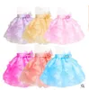 Flickor tutu kjolar blommor tyll pettiskirts baby fast färg prinsessan klänning flickor barn dansar tyll tutu kjol flicka dans balett klänning j221