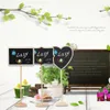 Wedding Decoration Mini Chalkboard Blackboard Seat Stand Wedding Lolly Heart Retangle Pattern Party Tags 12Pcs Per lot