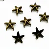 300PCS Brass 10mm Star Studs Spots Punk Nailheads Spikes for Bag Shoes Bracelet