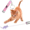 Portable Funny Pet Cat Toys LED Laser Pointer light Pen With Bright Animation Mouse Shadow