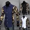 Diseñador de moda camisas hombre diseñador de algodón Cross Line Slim Fit vestido hombre camisas Tops Western Casual envío gratis