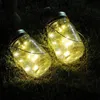 Creativo Solar Mason LED Cap Lamp Famiglia rame luce stringa atmosfera ornamento energia decorazione colorata LED stringa di luce