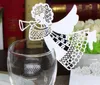 100st Hollow Love Heart Shape Paper Place Card Escort Cup Card Wine Glass Card för bröllop Par Wedding Favors3011