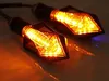 2x Universal New Motorcykelcykel 12V Amber LED Turn Signal Indicator Blinker Light2412273