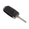 Étui pour clé télécommande de voiture, lame non coupée à 3 boutons, pour VW Jetta Beetle, coque de clé de voiture pliable, housse de remplacement sans clé