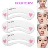 Wholesale 10 Sets Eyebrow Pencil 5 Colors and Eyebrow Stencils 3 Shapes Automatic Eyebrow Liner Long Lasting Waterproof Durable