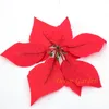 5 Kleuren 50 STKS 20 CM Voor kerst decoratie kunstzijde poinsettia bloemhoofdjes veelkleurige CF035674681