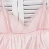 Donne sexy estate pigiama di seta PIJAMAS HARNES PIJAMA MINION MINION Sleepwear Am Deep V Bretelle senza maniche Set biancheria