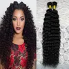 Brazilian deep wave U Tip human hair extensions keratin Nail Tip Hair Extension pre bonded human hair extensions Black 100g