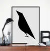 arte pájaro blanco negro