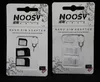 500set / lot * noosy 4 في 1 نانو سيم كارد إلى مايكرو سيم نانو محول مايكرو لفون سامسونج محول بطاقة سيم