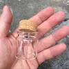 37x40x27mm 20ml Cute Glass Vials Glass Bottles with Corks Small Glass Jars Gift Bottles 50pcs Factory Wholesale Free shipping