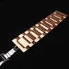 Watchbands 18mm 20mm 21mm 22mm 24mm Polished metal Men039s Watch strap bracelet rose gold fashion watch accessories promotion 24331189