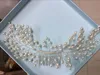 Romantyczna kość słoniowa Pearl Bridal Hair Homan Wedding Hair Akcesoria Bridal Hair Vine Tiaras Bohemian Pearl Head Piece 3521166