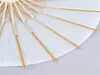 20pcs/lot 20cm/30cm/40cm/60cm diameter wooden Wedding Umbrella Parasol White Paper Long Handle Wedding Bridal Favor Parasol