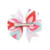 Baby girls barrettes New Wave Printed Big Children hair bows Fashion Toddler hair accessories big bows Kids hair pin Butterfly Clip