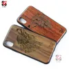 HotSale Shocksäker naturlig Trä TPU Bumper Graverade Mönster Telefon Väskor Till Iphone 6 6s 7 8 Plus Fashion Back Cover Shell