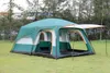 Ultralarge tente abri tabernacle lodge une salle deux chambres double couche 6-12 personnes utiliser des tentes de camping familiales en plein air
