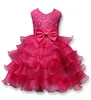 Sukienka chrzestna ubrania dziecięce 3D Rose Flower Lace Sukienki ślubne sukienki z motylem Baby Girl Chrzest Księżniczka sukienka 2525374193