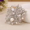 Bruid sieraden zilveren kristallen bloem bruid hoofdtooi zachte ketting bruiloft haar ornamenten versierde hoofdeces ld197