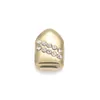 Nowy Niestandardowy Fit Gold Rosegold Silver Gun Plated Hip Hop Pojedynczy Ząb Grillz Cap Top Dotal Grill Gold Zęby Czapki