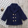 2017 Nouveaux Enfants D'hiver De Mode Manteau Bébé Filles Collège vent Manteau Double Rangée Bouton Chaud Manteau Babat Veste INS Enfants Vêtements