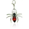 Jinglang Fashion Silver Color Animal Lobster Clasp Charms Plast Crystal Spider DIY Charms För Smycken Tillbehör
