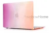 Bländfärg Matte hårdgummi Skyddsskydd för MacBook Air Pro med Retina 12 13 15 tum Laptop Crystal Färgglada Rainbow Shell