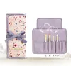 Dropshipping LES MERVEILLEUSES LADUREE Makeup 4pcs BRUSH SET with bag eyeshadow powder foundation eyebrow christmas Gift