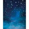 Crescent Moon Blue Night Sky Kids Kids Foto Donti per glitter Vinyl Stars Fotografia Sfondo per bambini Bambini Benito Photoshoot