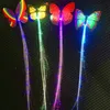 蝶の光のライトアップLEDパーティーヘアピンデコレーションフラッシュブレードヘアグローアップトイー輝く輝くヘアクリップフラッシュLED SHO6486765