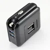 Caricatore da parete compatto 2in1 Convertitore per auto Doppia porta USB 5V 2.1A Caricatore da viaggio pieghevole per la ricarica rapida Adattatore di alimentazione CA / CC