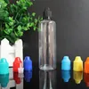 Tampas coloridas ￠ prova de crian￧as 100 ml e garrafa de garrafa vazia de garrafa de animais de estima￧￣o de pl￡stico com pontas de agulha longa e fina para 100 ml de ejuice