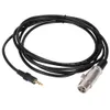 Freeshipping 5PCS / Lot Mikrofonkabel 10FT 3 Pin XLR-kontakt Kvinna till 1/8 "Man stereo Jack Mikrofon Audio Cable Cable