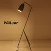 Grashoppa Lámpara de pie Greta Grossman diseño moderno saltamontes Iluminación pantalla giratoria sala de estudio sofá lámpara de lectura de hierro lateral