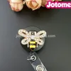 10 Pz/lotto Prezzo All'ingrosso Portachiavi Personalizzato Strass Honey Bee Animale Retrattile Porta Bobina Badge Infermiera