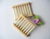 100PCS Natural Bamboo Wooden Soap Dish Wooden Soap Tray Holder Storage Soap Rack Plate Box Container for Bath Shower Bathroom