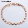 Wholesale-trendsmax Rose Gold Filled Snail Link Chain Womens Mens Chain Halsband Tjejer Pojkar Unisex grossist smycken GS181