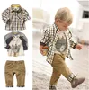 3Pcs Toddler Baby Boys Dress Coat + Shirt +Denim Pants Set Kids Clothes Outfits 2-6Years