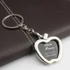 Metall fotoinsats ram nyckelring nyckelring keyfob prydnad gåvor runt hjärta rhombus oval form zink legering nyckelring blandad slumpmässigt