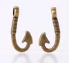 100st / lot tibetansk silver guld bronze plated fishhook charms pendants för smycken gör armband diy hantverk charms handgjorda 13x30mm