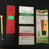 Freeshipping 10 sztuk / partia Przenośny tester pH z wysokiej dokładności kompensacji temperatury ATC Miernik wodny Kosiołowy monitor zielony podświetlenie