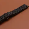 Gepolijste horlogeband heldere horlogebandarmband met opvouwbare gesp geïmplementatie zwart keramisch cool voor slimme horloges Gear S2 S3 WRIS1001607