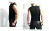 Hoge Kwaliteit Herentank Tops Wide Schouder Katoen Vest Mouwloze Ondergoed Ademend Fitness Pure Kleur Stretch TM006 Mens Tanks Top