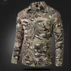 Nouveau 2016 Deux pièces Manches Camouflage À Séchage Rapide Hommes Chemises Minces Respirant Chemise Armée Cargo Serpent Texture Imprimer Poche À Fermeture Éclair