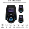 Chargers T10 Wireless Car MP3 Bluetooth Car Players LCD Audio Stereo USB Car Charger FM Sändare Support TF Card med detaljhandelspaket
