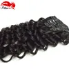 Deep Curly Clip In Human Hair Extensions Hannah product Nautral Color Human Hair Clip-in Full Head 8 Pcs Non-remy Hair 100G