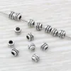 MIC 1000PCS Antique Silver Alloy Dotted Barrel Spacer Bead Findings Jewelry Making 5x4mm