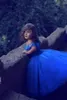 Cinderella 로얄 블루 댄스 파티 드레스 공 가운 오프 어깨 구슬 나비 아플리케 공식 이브닝 가운 플러스 사이즈 특별 행사 드레스